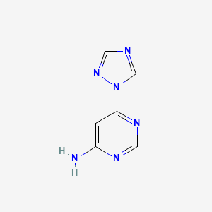 molecular formula C6H6N6 B1397802 6-(1H-1,2,4-triazol-1-yl)pyrimidin-4-amine CAS No. 1221974-59-9