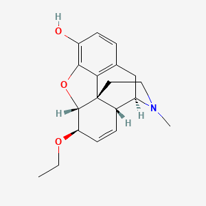 molecular formula C19H23NO3 B13978117 Morphinan-3-ol, 7,8-didehydro-4,5-alpha-epoxy-6-beta-ethoxy-17-methyl- CAS No. 63732-57-0
