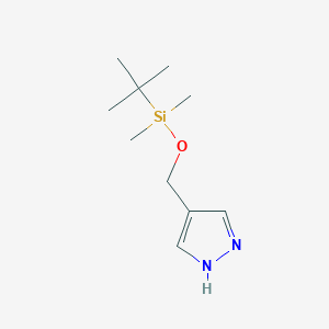 molecular formula C10H20N2OSi B13978131 4-(((tert-Butyldimethylsilyl)oxy)methyl)-1H-pyrazole 