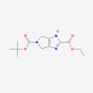 molecular formula C13H19N3O4 B13978187 5-(tert-Butyl) 2-ethyl 4,6-dihydropyrrolo[3,4-d]imidazole-2,5(1H)-dicarboxylate 