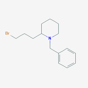 molecular formula C15H22BrN B13978273 1-Benzyl-2-(3-bromopropyl)piperidine 