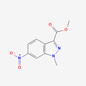 molecular formula C10H9N3O4 B1397828 1-甲基-6-硝基-1H-吲唑-3-羧酸甲酯 CAS No. 1058740-88-7