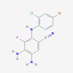 4,5-Diamino-2-(4-bromo-2-chlorophenylamino)-3-fluorobenzonitrile