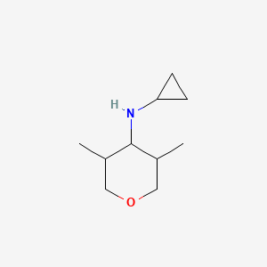 molecular formula C10H19NO B13978351 N-cyclopropyl-3,5-dimethyltetrahydro-2H-pyran-4-amine 