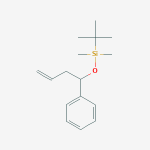 molecular formula C16H26OSi B13978399 Silane, (1,1-dimethylethyl)dimethyl[(1-phenyl-3-butenyl)oxy]- CAS No. 340165-30-2