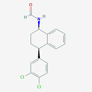 B139784 (1R,4R)-N-[4-(3,4-dichlorophenyl)-1,2,3,4-tetrahydro-naphthalen-1-yl]-formamide CAS No. 674768-11-7