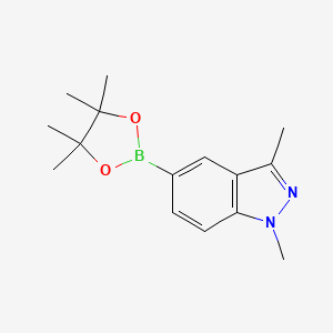 molecular formula C15H21BN2O2 B1397840 1,3-Dimethyl-5-(4,4,5,5-tetramethyl-1,3,2-dioxaborolan-2-YL)-1H-indazole CAS No. 1220696-53-6