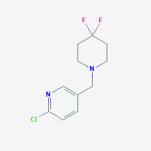 molecular formula C11H13ClF2N2 B1397841 2-Chloro-5-[(4,4-difluoropiperidin-1-yl)methyl]pyridine CAS No. 1093879-90-3