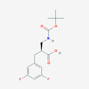 molecular formula C15H19F2NO4 B13978423 Boc-(s)-3-amino-2-(3,5-difluorobenzyl)propanoic acid 