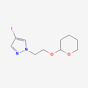 molecular formula C10H15IN2O2 B1397843 4-Iodo-1-[2-(tetrahydro-2H-pyran-2-yloxy)ethyl]-1H-pyrazole CAS No. 879487-88-4
