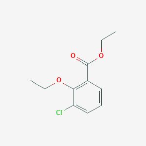 molecular formula C11H13ClO3 B13978447 Benzoic acid, 3-chloro-2-ethoxy-, ethyl ester CAS No. 869088-28-8
