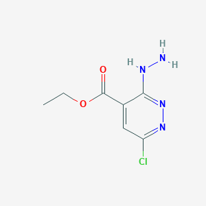 molecular formula C7H9ClN4O2 B1397845 Ethyl 6-chloro-3-hydrazinylpyridazine-4-carboxylate CAS No. 1073488-86-4