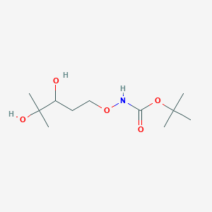 molecular formula C11H23NO5 B13978504 Tert-butyl 3,4-dihydroxy-4-methylpentyloxycarbamate 
