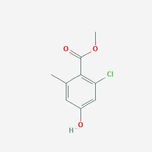 molecular formula C9H9ClO3 B13978533 Methyl 2-chloro-4-hydroxy-6-methylbenzoate CAS No. 116621-21-7
