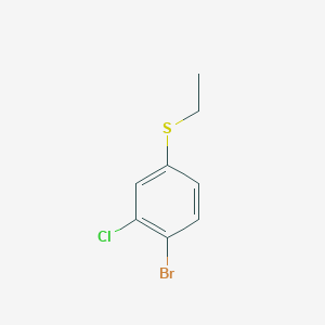 molecular formula C8H8BrClS B1397854 1-Bromo-2-chloro-4-(ethylthio)benzene CAS No. 1005206-32-5