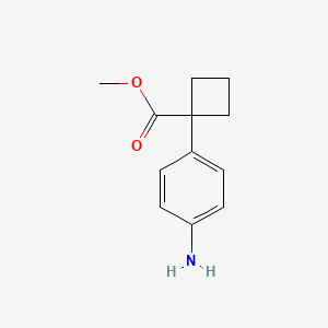 molecular formula C12H15NO2 B1397855 methyl 1-(4-aminophenyl)cyclobutane-1-carboxylate CAS No. 1215017-84-7
