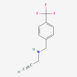 molecular formula C11H10F3N B13978567 N-(4-(Trifluoromethyl)benzyl)prop-2-YN-1-amine 