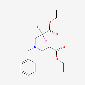 molecular formula C17H23F2NO4 B1397859 Ethyl 3-(benzyl(3-ethoxy-3-oxopropyl)amino)-2,2-difluoropropanoate CAS No. 851314-55-1
