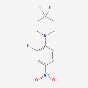 molecular formula C11H11F3N2O2 B1397860 3-Fluoro-4-(4,4-difluoropiperidin-1-yl)nitrobenzene CAS No. 1239876-14-2