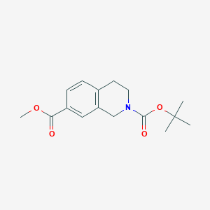 molecular formula C16H21NO4 B1397862 2-Tert-butyl 7-methyl 3,4-dihydroisoquinoline-2,7(1H)-dicarboxylate CAS No. 960305-54-8