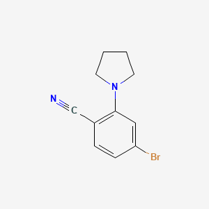 molecular formula C11H11BrN2 B1397863 4-Bromo-2-(pyrrolidin-1-yl)benzonitrile CAS No. 1359821-89-8