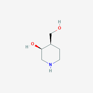 molecular formula C6H13NO2 B13978638 cis-4-(Hydroxymethyl)piperidin-3-OL 