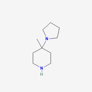 molecular formula C10H20N2 B1397864 4-Methyl-4-(1-pyrrolidinyl)piperidine CAS No. 1061683-29-1