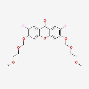 molecular formula C21H22F2O8 B1397867 2,7-Difluro-3,6-bis[(2-methoxyethoxy)methoxy]-9H-xanthen-9-one CAS No. 430459-53-3