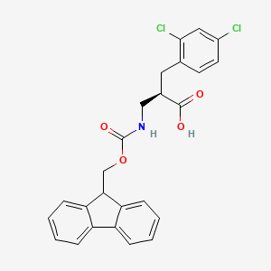 molecular formula C25H21Cl2NO4 B13978674 Fmoc-(r)-3-amino-2-(2,4-dichlorobenzyl)propanoic acid 