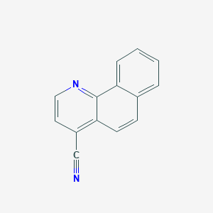molecular formula C14H8N2 B13978688 Benzo[h]quinoline-4-carbonitrile CAS No. 860565-30-6
