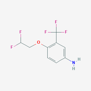 molecular formula C9H8F5NO B1397869 4-(2,2-Difluoroethoxy)-3-(trifluoromethyl)aniline CAS No. 924909-23-9