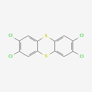 molecular formula C12H4Cl4S2 B13978692 2,3,7,8-Tetrachlorothianthrene CAS No. 61656-02-8