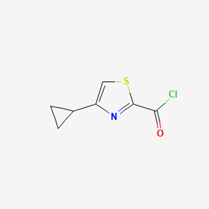 molecular formula C7H6ClNOS B1397872 4-Cyclopropyl-thiazole-2-carbonyl chloride CAS No. 1180496-28-9