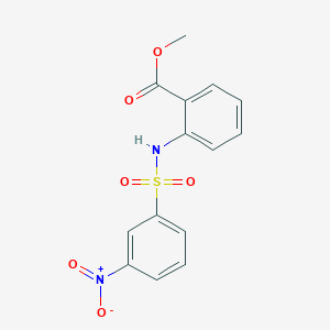 molecular formula C14H12N2O6S B13978731 Methyl 2-{[(3-nitrophenyl)sulfonyl]amino}benzoate CAS No. 448201-66-9