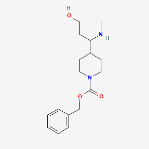 molecular formula C17H26N2O3 B13978750 Benzyl 4-(3-hydroxy-1-(methylamino)propyl)piperidine-1-carboxylate 