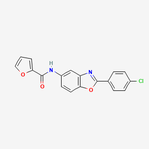 molecular formula C18H11ClN2O3 B13978765 N-[2-(4-chlorophenyl)-1,3-benzoxazol-5-yl]furan-2-carboxamide 