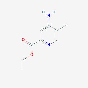 molecular formula C9H12N2O2 B13978779 Ethyl 4-amino-5-methylpicolinate 