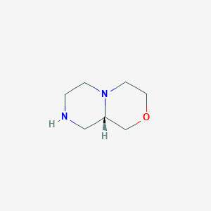 molecular formula C7H14N2O B1397881 (9aS)-八氢吡嗪并[2,1-c][1,4]恶嗪 CAS No. 1089759-42-1