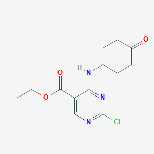 molecular formula C13H16ClN3O3 B13978814 Ethyl 2-chloro-4-((4-oxocyclohexyl)amino)pyrimidine-5-carboxylate 