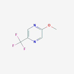 molecular formula C6H5F3N2O B13978823 Pyrazine, 2-methoxy-5-(trifluoromethyl)- 
