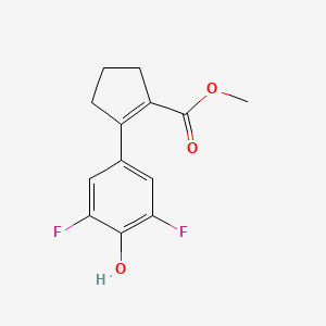 Methyl 2-(3,5-difluoro-4-hydroxyphenyl)cyclopent-1-enecarboxylate