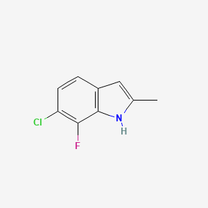 molecular formula C9H7ClFN B13978903 6-Chloro-7-fluoro-2-methyl-1H-indole 