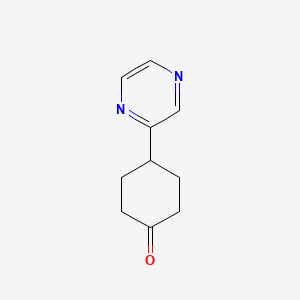 molecular formula C10H12N2O B1397896 4-(Pyrazin-2-yl)cyclohexan-1-one CAS No. 1252689-55-6