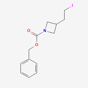 molecular formula C13H16INO2 B13978998 Benzyl 3-(2-iodoethyl)azetidine-1-carboxylate 