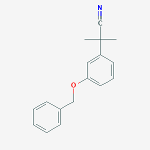 molecular formula C17H17NO B139790 2-(3-(苄氧基)苯基)-2-甲基丙腈 CAS No. 70120-08-0
