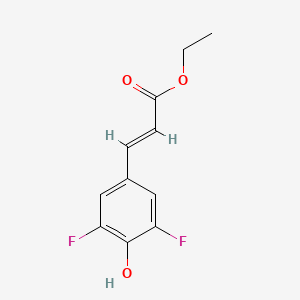 molecular formula C11H10F2O3 B1397902 ethyl (2E)-3-(3,5-difluoro-4-hydroxyphenyl)prop-2-enoate CAS No. 1224103-63-2