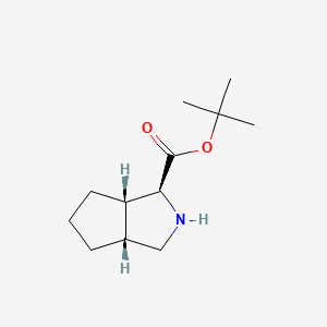 molecular formula C12H21NO2 B1397905 (1S,3aR,6aS)-tert-Butyl octahydrocyclopenta[c]pyrrole-1-carboxylate CAS No. 714194-68-0