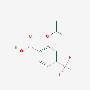 molecular formula C11H11F3O3 B1397906 2-(Propan-2-yloxy)-4-(trifluoromethyl)benzoic acid CAS No. 1175134-69-6