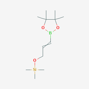 molecular formula C12H25BO3Si B13979064 Trimethyl-[3-(4,4,5,5-tetramethyl-1,3,2-dioxaborolan-2-yl)prop-2-enoxy]silane 