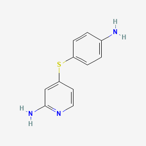 molecular formula C11H11N3S B1397907 4-(4-Aminophenylthio)pyridin-2-amine CAS No. 1020087-60-8